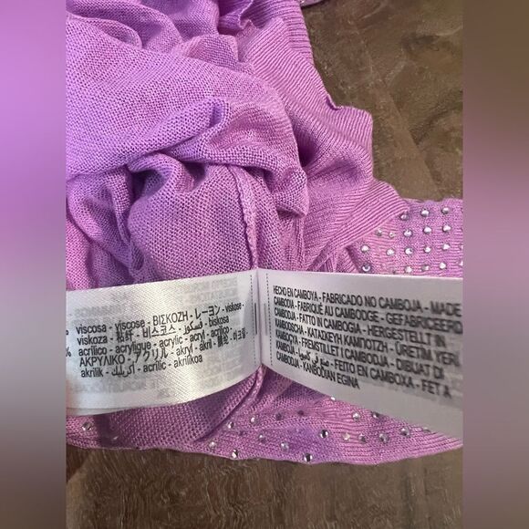 Zara lightweight crystal studded sweater size small NWT - Picture 6 of 8